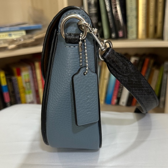 Coach Georgie Blue Saddle Crossbody Bag - Picture 7 of 7